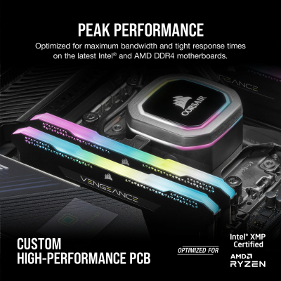 Модуль пам'яті для комп'ютера DDR4 32GB (2x16GB) 3600 MHz Vengeance RGB PRO SL Black Corsair (CMH32GX4M2D3600C18) - фото 4 Модуль пам'яті для комп'ютера DDR4 32GB (2x16GB) 3600 MHz Vengeance RGB PRO SL Black Corsair (CMH32GX4M2D3600C18) - фото 4