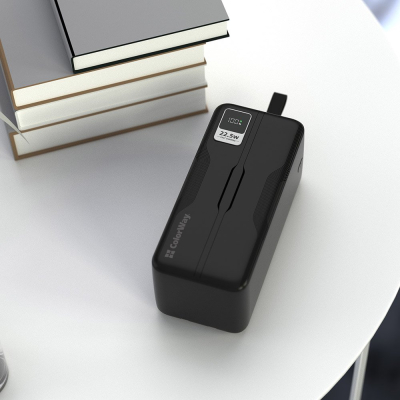 Батарея універсальна ColorWay 50 000 mAh PD/18W, QC3.0/22.5, Digital Display, Black (CW-PB500LPC5BK-PDD) - фото 6 Батарея універсальна ColorWay 50 000 mAh PD/18W, QC3.0/22.5, Digital Display, Black (CW-PB500LPC5BK-PDD) - фото 6