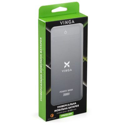 Батарея універсальна Vinga 20000 mAh QC3.0 Display soft touch black (VPB2QLSBK) - фото 10 Батарея універсальна Vinga 20000 mAh QC3.0 Display soft touch black (VPB2QLSBK) - фото 10