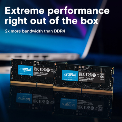 Модуль пам'яті для ноутбука SoDIMM DDR5 8GB 5600 MHz Micron (CT8G56C46S5T) - фото 2 Модуль пам'яті для ноутбука SoDIMM DDR5 8GB 5600 MHz Micron (CT8G56C46S5T) - фото 2