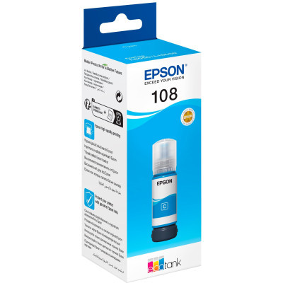 Контейнер з чорнилом Epson 108 EcoTank L8050/L18050 cyan (C13T09C24A) - фото 1 Контейнер з чорнилом Epson 108 EcoTank L8050/L18050 cyan (C13T09C24A) - фото 1