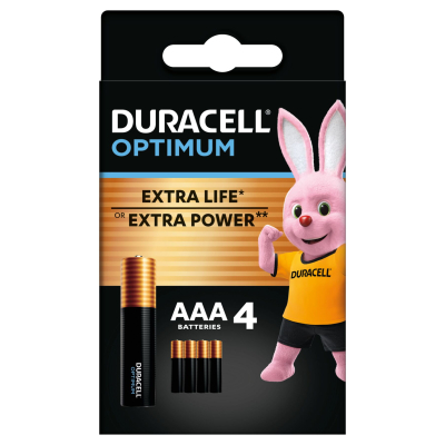 Батарейка Duracell Optimum AAA лужні 4 шт. в упаковці (5015596) - фото 1 Батарейка Duracell Optimum AAA лужні 4 шт. в упаковці (5015596) - фото 1