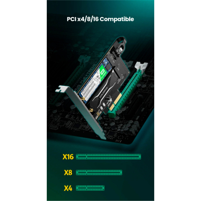 Контролер Ugreen PCI-E 3.0 for SSD M.2 NVMe + M.2 NGFF CM302 (70504) - фото 4 Контролер Ugreen PCI-E 3.0 for SSD M.2 NVMe + M.2 NGFF CM302 (70504) - фото 4