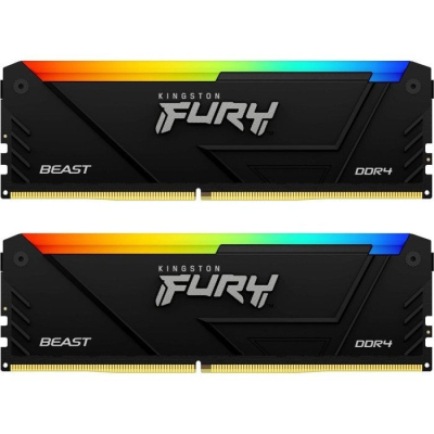 Модуль пам'яті для комп'ютера DDR4 32GB (2x16GB) 3200 MHz Beast RGB Kingston Fury (ex.HyperX) (KF432C16BB12AK2/32) - фото 1 Модуль пам'яті для комп'ютера DDR4 32GB (2x16GB) 3200 MHz Beast RGB Kingston Fury (ex.HyperX) (KF432C16BB12AK2/32) - фото 1