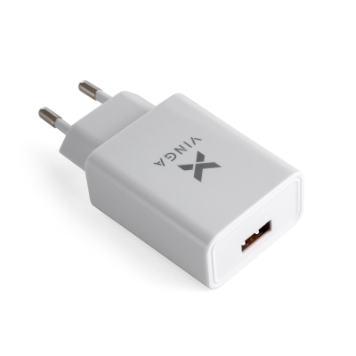 Зарядний пристрій Vinga QC3.0 Quick Wall Charger 1xUSB 18W Max (VWCQAW) - фото 2 Зарядний пристрій Vinga QC3.0 Quick Wall Charger 1xUSB 18W Max (VWCQAW) - фото 2
