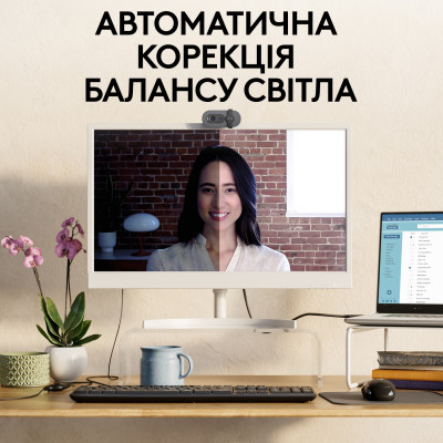 Веб-камера Logitech Brio 100 Full HD Graphite (960-001585) - фото 3 Веб-камера Logitech Brio 100 Full HD Graphite (960-001585) - фото 3