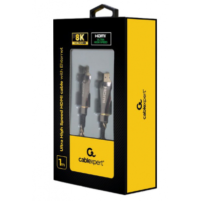 Кабель мультимедійний HDMI to HDMI 1.0m V.2.1 Premium Cablexpert (CCBP-HDMI8K-1M) - фото 4 Кабель мультимедійний HDMI to HDMI 1.0m V.2.1 Premium Cablexpert (CCBP-HDMI8K-1M) - фото 4