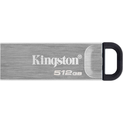 USB флеш накопичувач Kingston 512GB DataTraveler Kyson Silver/Black USB 3.2 (DTKN/512GB) - фото 2 USB флеш накопичувач Kingston 512GB DataTraveler Kyson Silver/Black USB 3.2 (DTKN/512GB) - фото 2