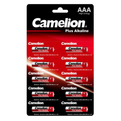 Батарейка Camelion AAA LR03 Plus Alkaline * 10 (LR03-BP1x10P) - фото 1 Батарейка Camelion AAA LR03 Plus Alkaline * 10 (LR03-BP1x10P) - фото 1