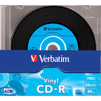 Диск CD Verbatim CD-R 700Mb 52x Slim case Vinyl AZO (43426) - фото 2 Диск CD Verbatim CD-R 700Mb 52x Slim case Vinyl AZO (43426) - фото 2