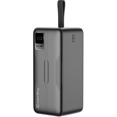 Батарея універсальна ColorWay 50 000 mAh PD/18W, QC3.0/22.5, Digital Display, Black (CW-PB500LPC5BK-PDD) - фото 1 Батарея універсальна ColorWay 50 000 mAh PD/18W, QC3.0/22.5, Digital Display, Black (CW-PB500LPC5BK-PDD) - фото 1