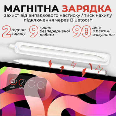 Стилус AirOn AirSens with charging case white for iPad (6126755813229) - фото 7 Стилус AirOn AirSens with charging case white for iPad (6126755813229) - фото 7