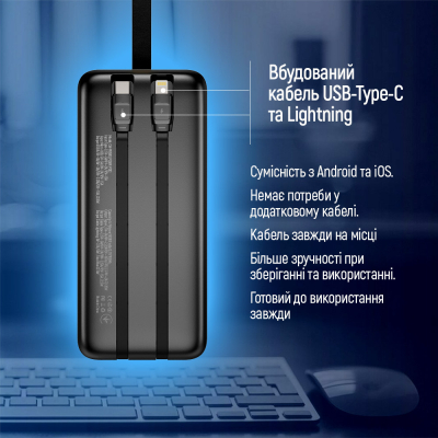 Батарея універсальна ColorWay 50 000 mAh PD/18W, QC3.0/22.5, Digital Display, Black (CW-PB500LPC5BK-PDD) - фото 12 Батарея універсальна ColorWay 50 000 mAh PD/18W, QC3.0/22.5, Digital Display, Black (CW-PB500LPC5BK-PDD) - фото 12