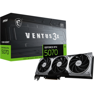 Відеокарта MSI GeForce RTX5070 12Gb VENTUS 3X OC (RTX 5070 12G VENTUS 3X OC) - фото 6 Відеокарта MSI GeForce RTX5070 12Gb VENTUS 3X OC (RTX 5070 12G VENTUS 3X OC) - фото 6