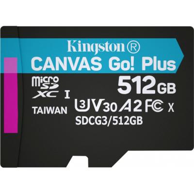 Карта пам'яті Kingston 512GB microSDXC class 10 UHS-I/U3 Canvas Go Plus (SDCG3/512GBSP) - фото 1 Карта пам'яті Kingston 512GB microSDXC class 10 UHS-I/U3 Canvas Go Plus (SDCG3/512GBSP) - фото 1