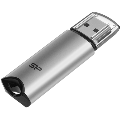 USB флеш накопичувач Silicon Power 64 GB Silicon M02 Aluminum Silver USB 3.2 (SP064GBUF3M02V1S) - фото 2 USB флеш накопичувач Silicon Power 64 GB Silicon M02 Aluminum Silver USB 3.2 (SP064GBUF3M02V1S) - фото 2