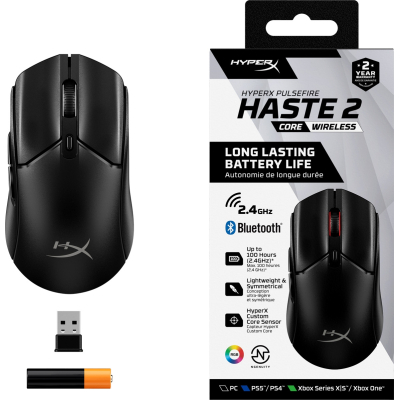 Мишка HyperX Pulsefire Haste 2 Core Wireless Black (8R2E6AA) - фото 9 Мишка HyperX Pulsefire Haste 2 Core Wireless Black (8R2E6AA) - фото 9