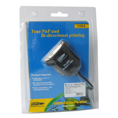 Кабель для передачі даних Dynamode USB to LPT 1.8m (USB2.0-to-Parallel) - фото 5 Кабель для передачі даних Dynamode USB to LPT 1.8m (USB2.0-to-Parallel) - фото 5