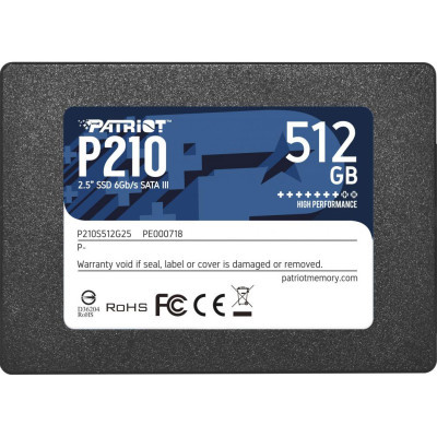 Накопичувач SSD 2.5" 512GB Patriot (P210S512G25) - фото 1 Накопичувач SSD 2.5" 512GB Patriot (P210S512G25) - фото 1