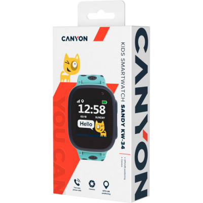 Смарт-годинник Canyon CNE-KW34BL Kids smartwatch Sandy, Blue (CNE-KW34BL) - фото 6 Смарт-годинник Canyon CNE-KW34BL Kids smartwatch Sandy, Blue (CNE-KW34BL) - фото 6