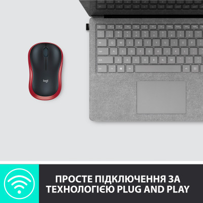 Мишка Logitech M185 red (910-002240) - фото 8 Мишка Logitech M185 red (910-002240) - фото 8
