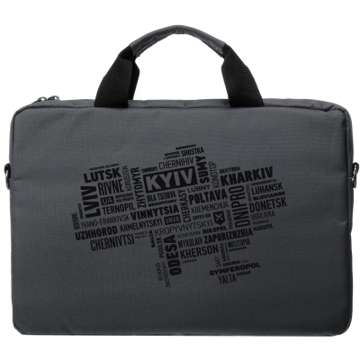 Сумка для ноутбука Vinga 15.6" NB1502 Gray, black print (NB1502UBGY) - фото 4 Сумка для ноутбука Vinga 15.6" NB1502 Gray, black print (NB1502UBGY) - фото 4