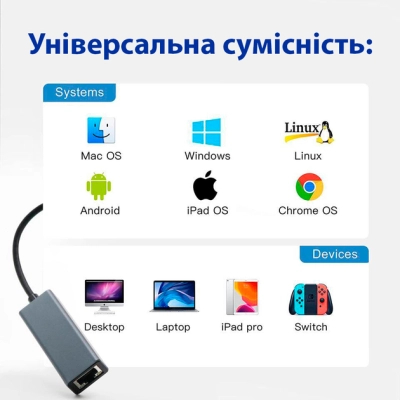 Адаптер Dynamode USB3.0 Type-C to 1000/100 Mbit/s RJ-45 (RTL8153) 0.13 m (DM-AD-GLAN-C) - фото 8 Адаптер Dynamode USB3.0 Type-C to 1000/100 Mbit/s RJ-45 (RTL8153) 0.13 m (DM-AD-GLAN-C) - фото 8