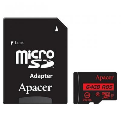 Карта пам'яті Apacer 64GB microSDXC class 10 UHS-I U1 (AP64GMCSX10U5-R) - фото 1 Карта пам'яті Apacer 64GB microSDXC class 10 UHS-I U1 (AP64GMCSX10U5-R) - фото 1