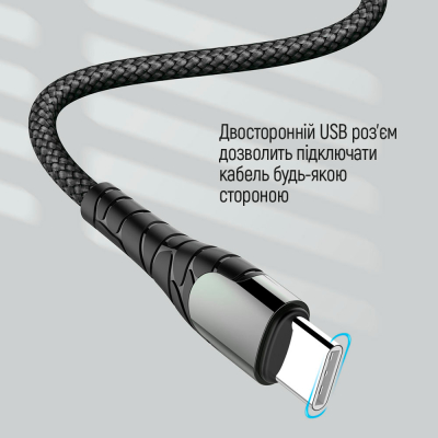 Дата кабель USB-C to USB-C 2.0m PD Fast Charging 65W 3A grey ColorWay (CW-CBPDCC039-GR) - фото 5 Дата кабель USB-C to USB-C 2.0m PD Fast Charging 65W 3A grey ColorWay (CW-CBPDCC039-GR) - фото 5
