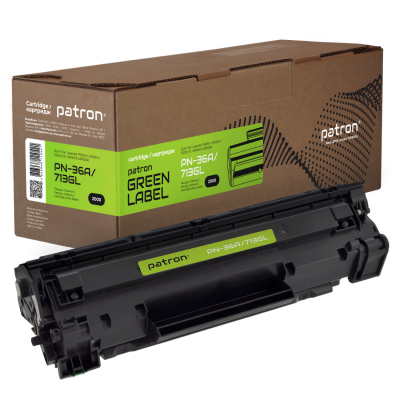Картридж Patron HP LJ CB436A/CANON 713 GREEN Label (PN-36A/713GL) - фото 1 Картридж Patron HP LJ CB436A/CANON 713 GREEN Label (PN-36A/713GL) - фото 1