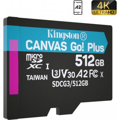 Карта пам'яті Kingston 512GB microSDXC class 10 UHS-I/U3 Canvas Go Plus (SDCG3/512GBSP) - фото 2 Карта пам'яті Kingston 512GB microSDXC class 10 UHS-I/U3 Canvas Go Plus (SDCG3/512GBSP) - фото 2