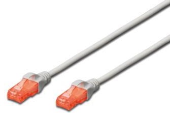 Digitus CCA CAT 6 UTP[Патч-корд CAT 6 UTP, 0.5м, AWG 26/7, CCA, PVC, сірий]