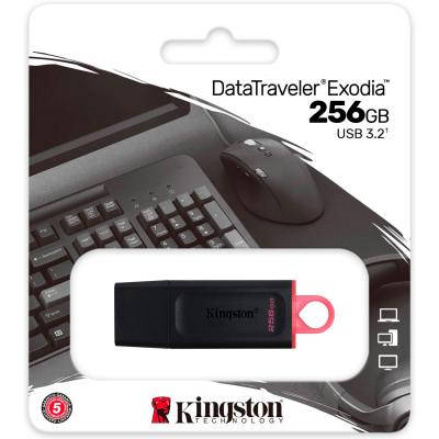 USB флеш накопичувач Kingston 256GB DataTraveler Exodia Black/Pink USB 3.2 (DTX/256GB) - фото 6 USB флеш накопичувач Kingston 256GB DataTraveler Exodia Black/Pink USB 3.2 (DTX/256GB) - фото 6