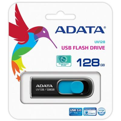 USB флеш накопичувач ADATA 128GB UV128 Black/Blue USB 3.1 (AUV128-128G-RBE) - фото 8 USB флеш накопичувач ADATA 128GB UV128 Black/Blue USB 3.1 (AUV128-128G-RBE) - фото 8