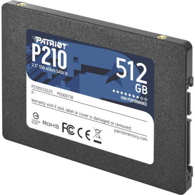 Накопичувач SSD 2.5" 512GB Patriot (P210S512G25) - фото 3 Накопичувач SSD 2.5" 512GB Patriot (P210S512G25) - фото 3