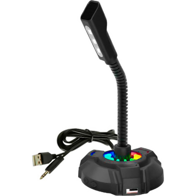 Мікрофон HP DHP-1100C RGB backlit 3.5мм+USB Black (DHP-1100C) - фото 3 Мікрофон HP DHP-1100C RGB backlit 3.5мм+USB Black (DHP-1100C) - фото 3