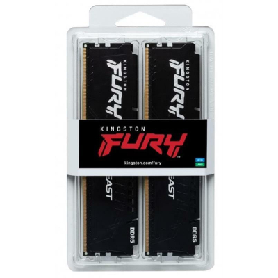 Модуль пам'яті для комп'ютера DDR5 32GB (2x16GB) 6000 MHz Fury Beast Black Kingston Fury (ex.HyperX) (KF560C36BBE2K2-32) - фото 4 Модуль пам'яті для комп'ютера DDR5 32GB (2x16GB) 6000 MHz Fury Beast Black Kingston Fury (ex.HyperX) (KF560C36BBE2K2-32) - фото 4