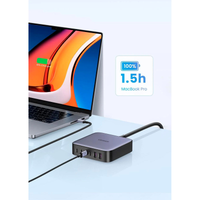 Зарядний пристрій Ugreen 6xUSB 200W (4хUSB-C+2xUSB-A) Gan CD271 (40914) - фото 5 Зарядний пристрій Ugreen 6xUSB 200W (4хUSB-C+2xUSB-A) Gan CD271 (40914) - фото 5