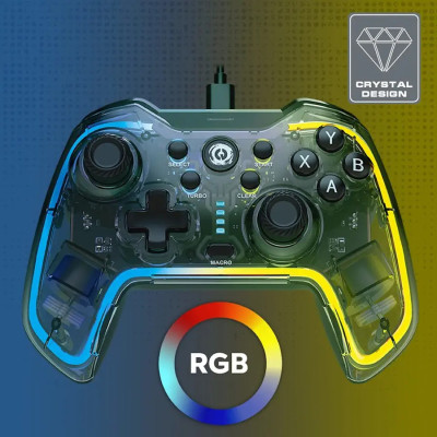 Геймпад Canyon Brighter GP-02 Wired RGB 4in1 PS3/Android BOX-TV/Nintendo Crystal (CND-GP02) - фото 5 Геймпад Canyon Brighter GP-02 Wired RGB 4in1 PS3/Android BOX-TV/Nintendo Crystal (CND-GP02) - фото 5