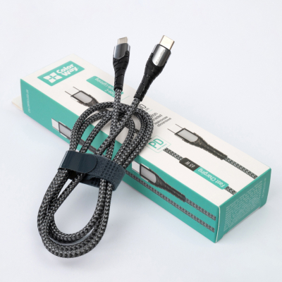 Дата кабель USB-C to USB-C 2.0m PD Fast Charging 65W 3A grey ColorWay (CW-CBPDCC039-GR) - фото 10 Дата кабель USB-C to USB-C 2.0m PD Fast Charging 65W 3A grey ColorWay (CW-CBPDCC039-GR) - фото 10