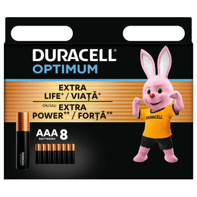 Батарейка Duracell Optimum AAA лужні 8 шт. в упаковці (5015602) - фото 1 Батарейка Duracell Optimum AAA лужні 8 шт. в упаковці (5015602) - фото 1