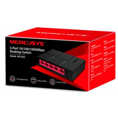 Комутатор мережевий Mercusys MS105G - фото 4 Комутатор мережевий Mercusys MS105G - фото 4