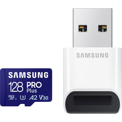 Карта пам'яті Samsung 128GB microSDXC calss 10 UHS-I V30 Pro Plus (MB-MD128SB/WW) - фото 1 Карта пам'яті Samsung 128GB microSDXC calss 10 UHS-I V30 Pro Plus (MB-MD128SB/WW) - фото 1