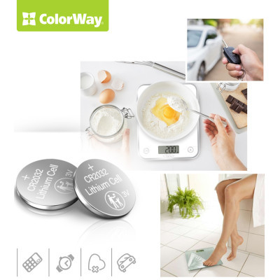 Батарейка CR 2032 Lithium Power (літієві) * 5 blister ColorWay (CW-BACR2032-5BL) - фото 3 Батарейка CR 2032 Lithium Power (літієві) * 5 blister ColorWay (CW-BACR2032-5BL) - фото 3