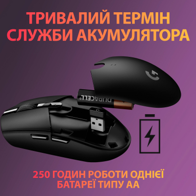 Мишка Logitech G305 Lightspeed Black (910-005282) - фото 4 Мишка Logitech G305 Lightspeed Black (910-005282) - фото 4