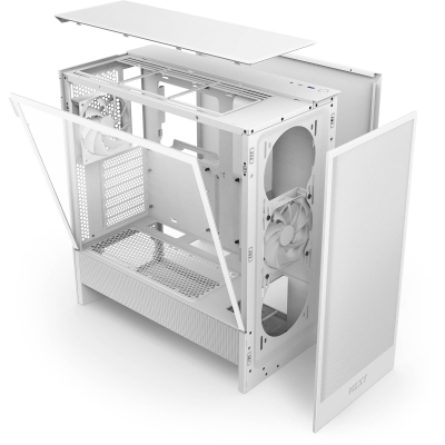 Корпус NZXT H5 Flow Compact All White (CC-H52FW-01) - фото 11 Корпус NZXT H5 Flow Compact All White (CC-H52FW-01) - фото 11