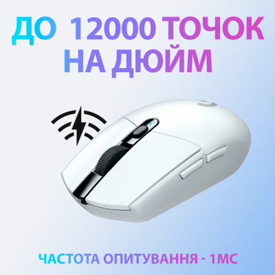 Мишка Logitech G305 Lightspeed White (910-005291) - фото 3 Мишка Logitech G305 Lightspeed White (910-005291) - фото 3