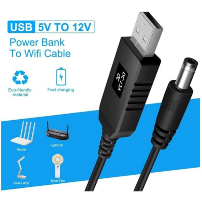 Кабель живлення USB 2.0 AM to DC 5.5 х 2.1 mm 1.0m 5V to 12V Dynamode (DM-USB-DC-5.5x2.1-12V) - фото 7 Кабель живлення USB 2.0 AM to DC 5.5 х 2.1 mm 1.0m 5V to 12V Dynamode (DM-USB-DC-5.5x2.1-12V) - фото 7