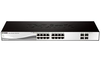 Комутатор D-Link DGS-1210-20/F 16xGE, 4xSFP, WebSmart Комутатор D-Link DGS-1210-20/F 16xGE, 4xSFP, WebSmart