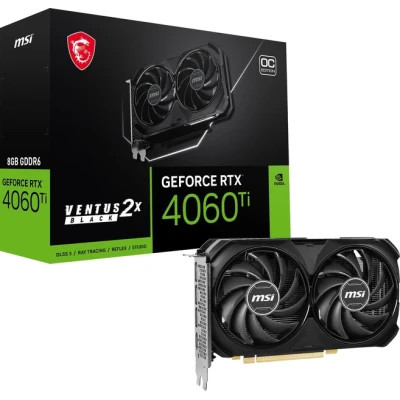 Відеокарта MSI GeForce RTX4060Ti 8Gb VENTUS 2X BLACK OC (RTX 4060 Ti VENTUS 2X BLACK 8G OC) - фото 2 Відеокарта MSI GeForce RTX4060Ti 8Gb VENTUS 2X BLACK OC (RTX 4060 Ti VENTUS 2X BLACK 8G OC) - фото 2
